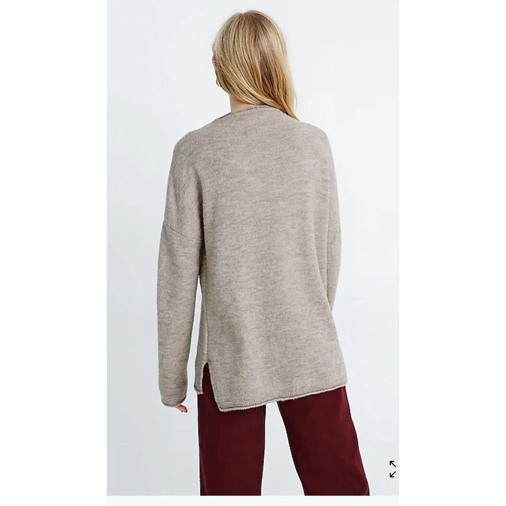 Madewell Women's Boucle Mock Neck Tunic Sweater Merino Wool Blend Size 2X NEW - Picture 2 of 14